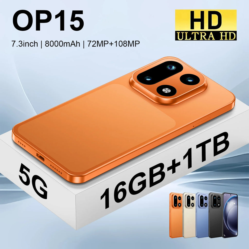 New unlocked OnePlus 15 5G smartphone with Deca Core processor and dual SIM global version.