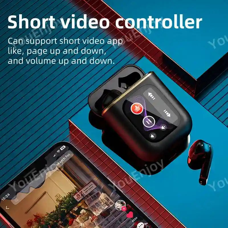 K2 Wireless ANC Earbuds with Touch Screen Case by Tidesmit Tidesmit