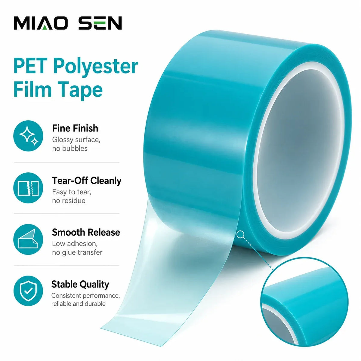 Polyester Resin Tape Single Sided 180 Heat-Resistant DIY Seamless Adhesive Sticker Traceless Epoxy Resin Molding Arts
