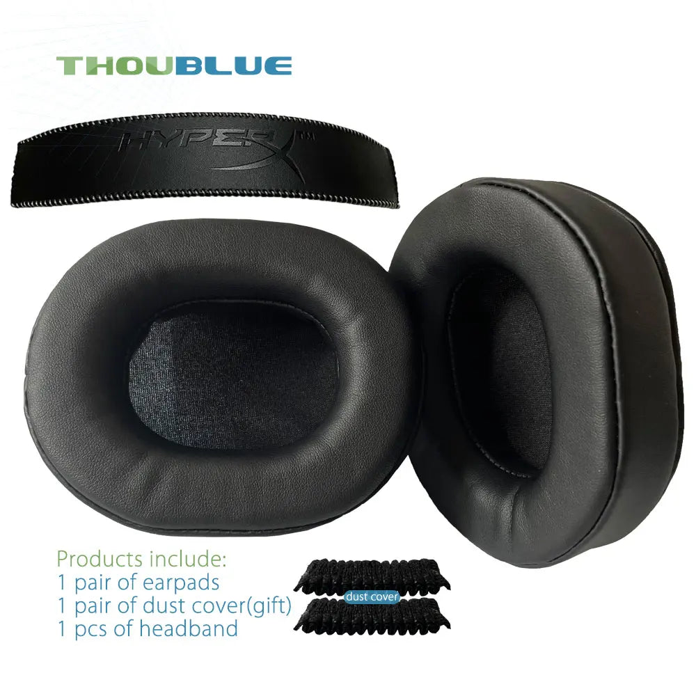 HyperX Cloud Replacement Ear Pads - Memory Foam Over-Ear Cushions 2 and band1 Tidesmit