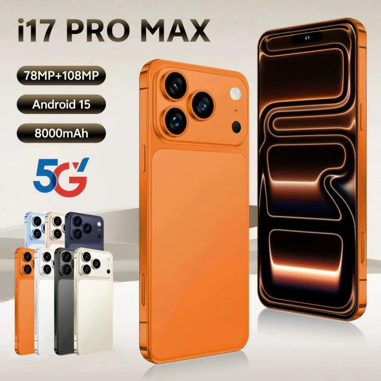 iPhone 17 Pro Max 1TB 5G Smartphone - 16GB RAM Unlocked Tidesmit