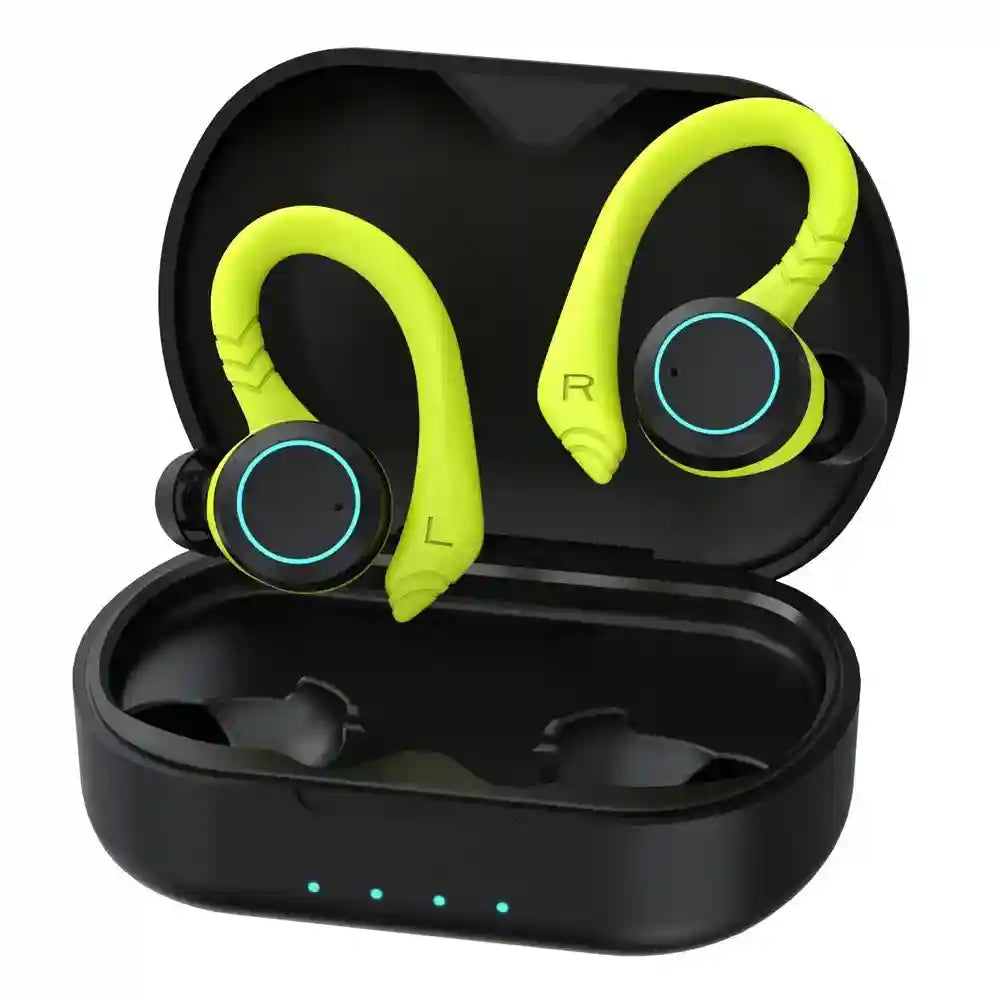 Tidesmit BE1033 Wireless Sport Earbuds | IPX7 Waterproof | Black & Green Tidesmit