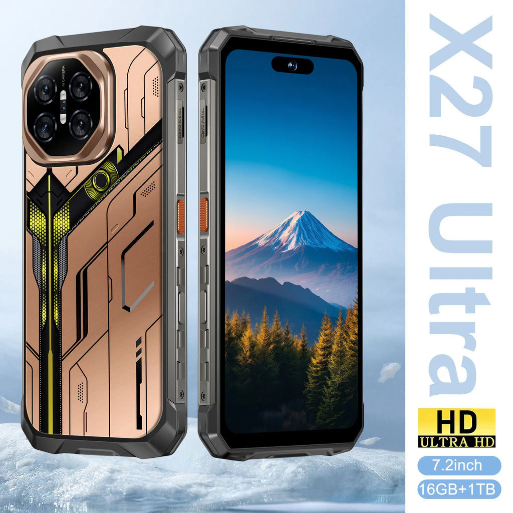 NFC 7.2inch Best Quality X27 ultra 5G Mobile Phone with Shockproof Waterproof Drop Resistant