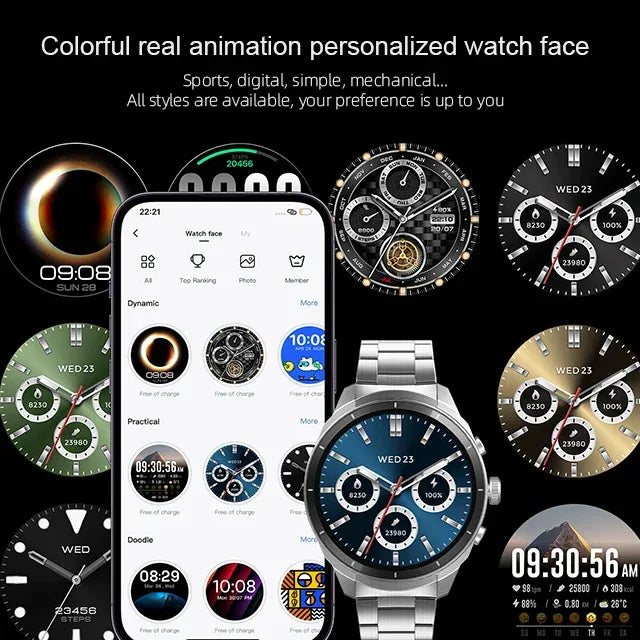 GTC1 Smartwatch - AMOLED Fitness Tracker with Heart Rate Monitor My Store