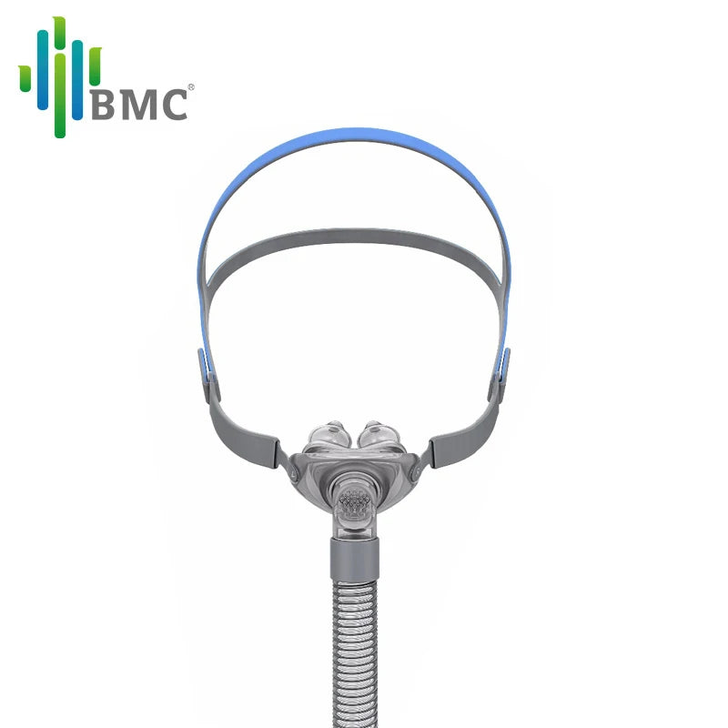 BMC PM2 CPAP Mask Nasal Pillows Mask with Headgear for CPAP Machine APAP BiPAP S/M/L 3 Sizes Silicone Cushions Apnea Nasal Mask