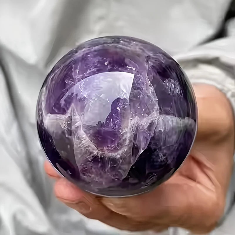 Wholesale Natural Crystal Dream Amethyst Sphere Polished Crystal with Engraving Technique for Home Decor