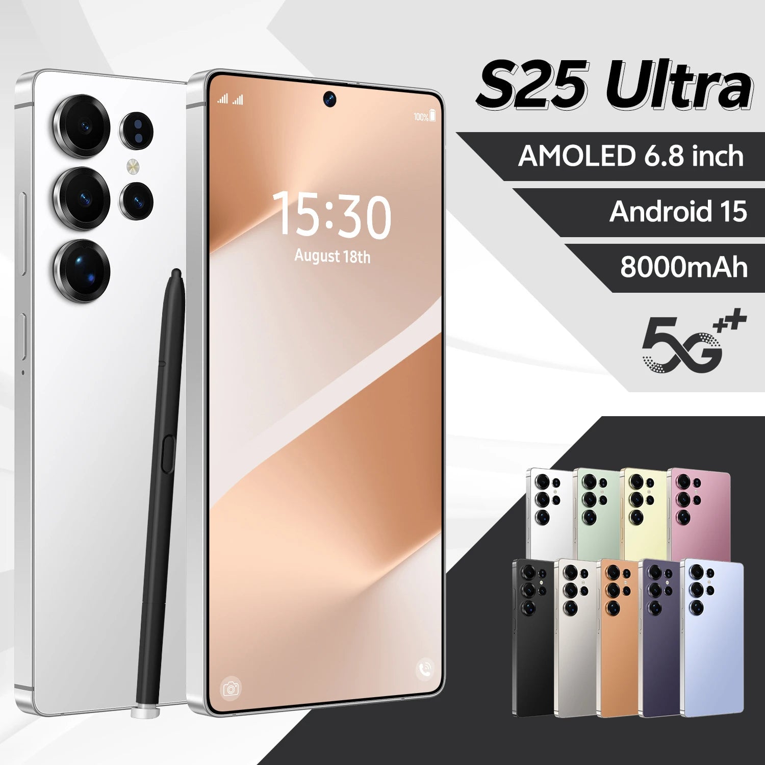 S25 Ultra 5G Smartphone, 16GB RAM, 1TB Storage, Android 15 - Tidesmit White 16g 1TB Tidesmit