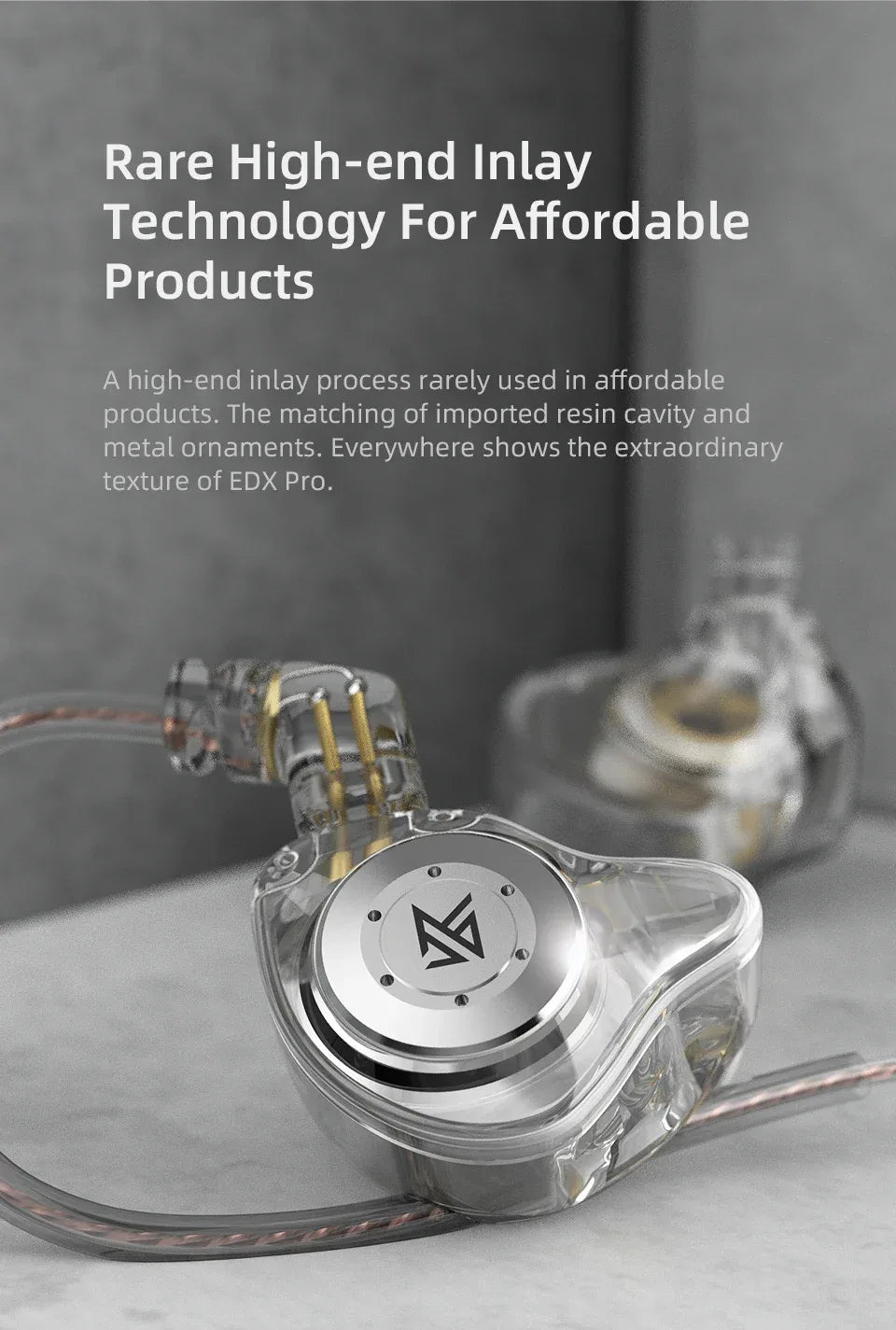 KZ EDX Pro In-Ear Monitors HiFi Bass Wired Earphones by Tidesmit Tidesmit