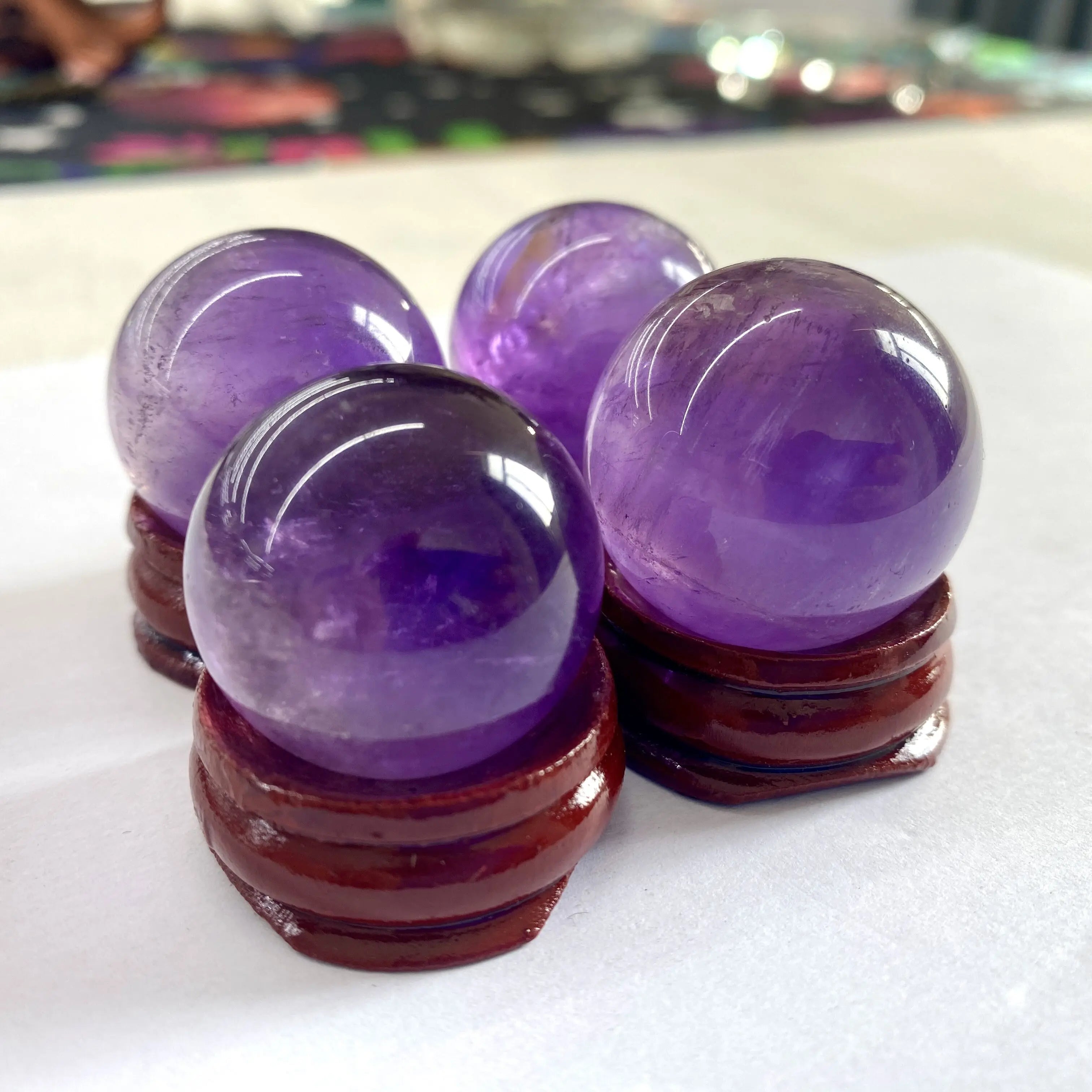 Wholesale Natural Crystal Sphere Ball Healing Crystal Amethyst Spheres  for Decor Home