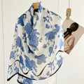 2023 Fashion Trendy Printed 100% Pure Long Silk Scarf From China Wholesale Luxury High Quality Head Wear Hijab Shawls