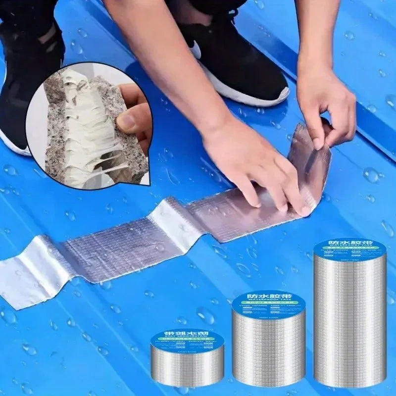 Professional Aluminum Foil Butyl Flashing Tape,Heavy Duty Roof Repair Tape for Metal Roofs,RV Roofs,Gutters,Skylights&Waterproof