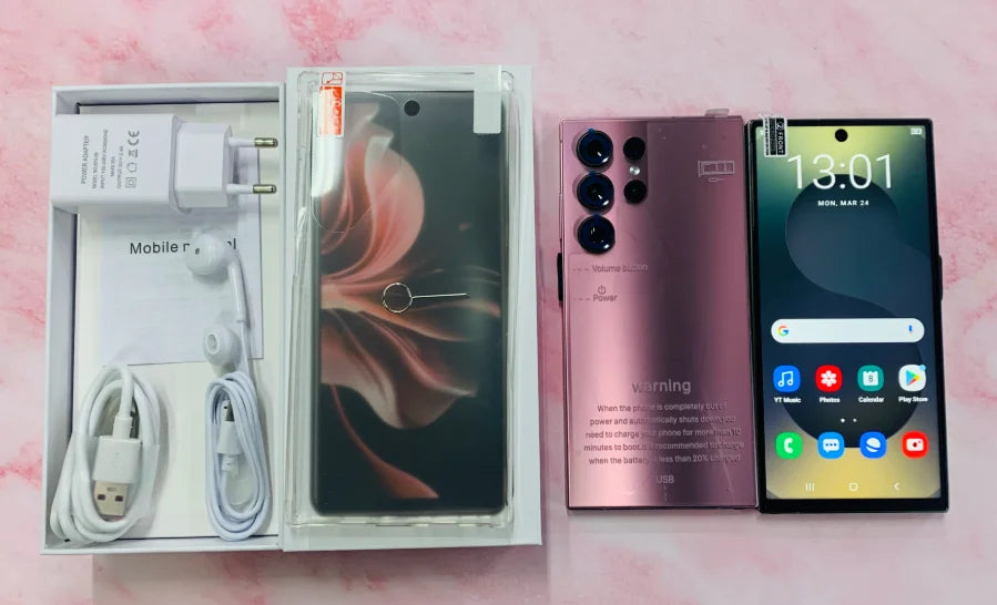 New S25 Ultra 5G smartphone with 22GB RAM and 2TB storage featuring HD screen and dual SIM in sleek design