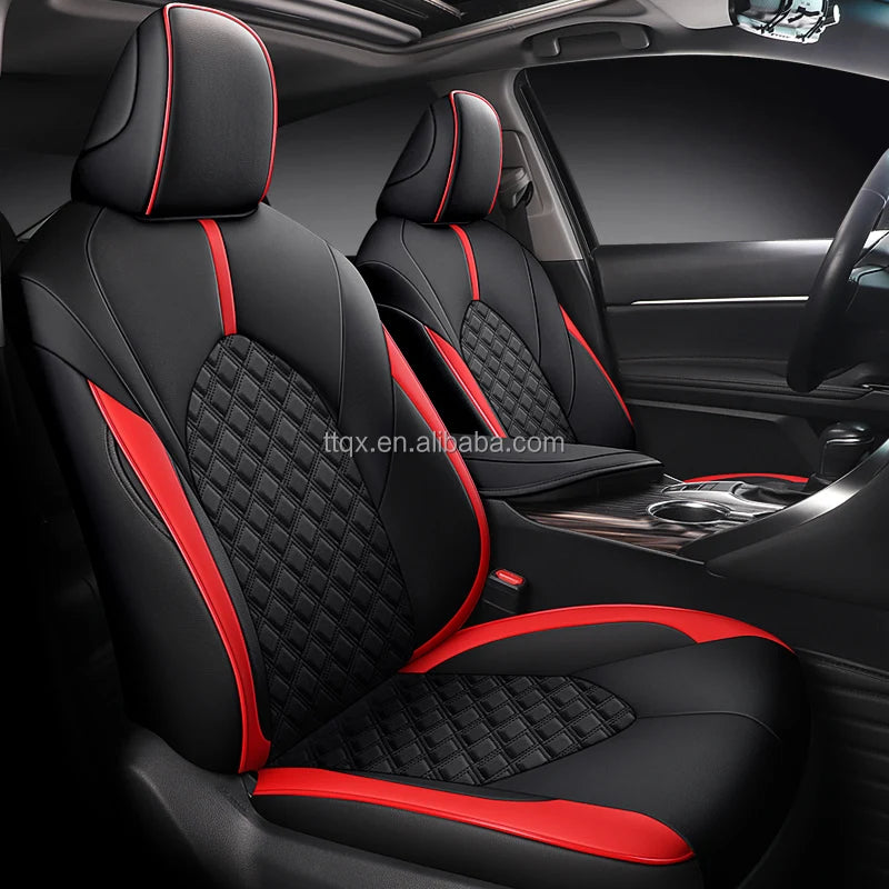 Customized Car Seat Covers Leather Car Accessories Waterproof Car Seat Protector 2018-2024 Full Set Luxury for Toyota Camry
