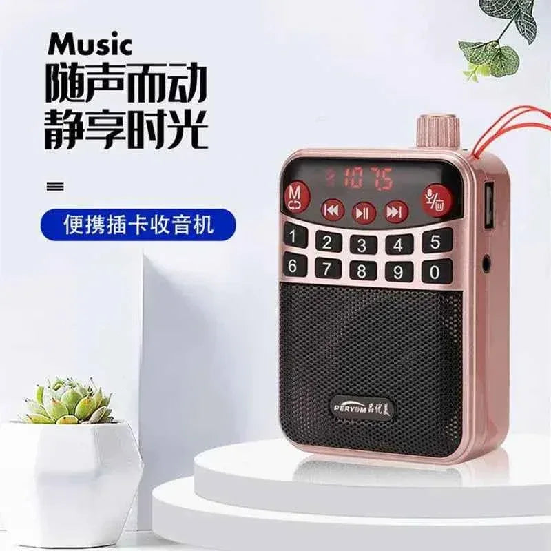 Portable Bluetooth Speaker with Flashlight - Gold & Red Audio Mini Speaker Gold My Store