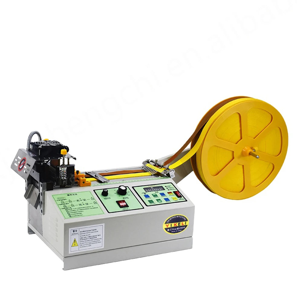 Automatic Electric Motor Nylon Polyester Hot Cutter Elastic Tape Cut Machine Webbing Ribbon Belt Chemical Paper Bags Food
