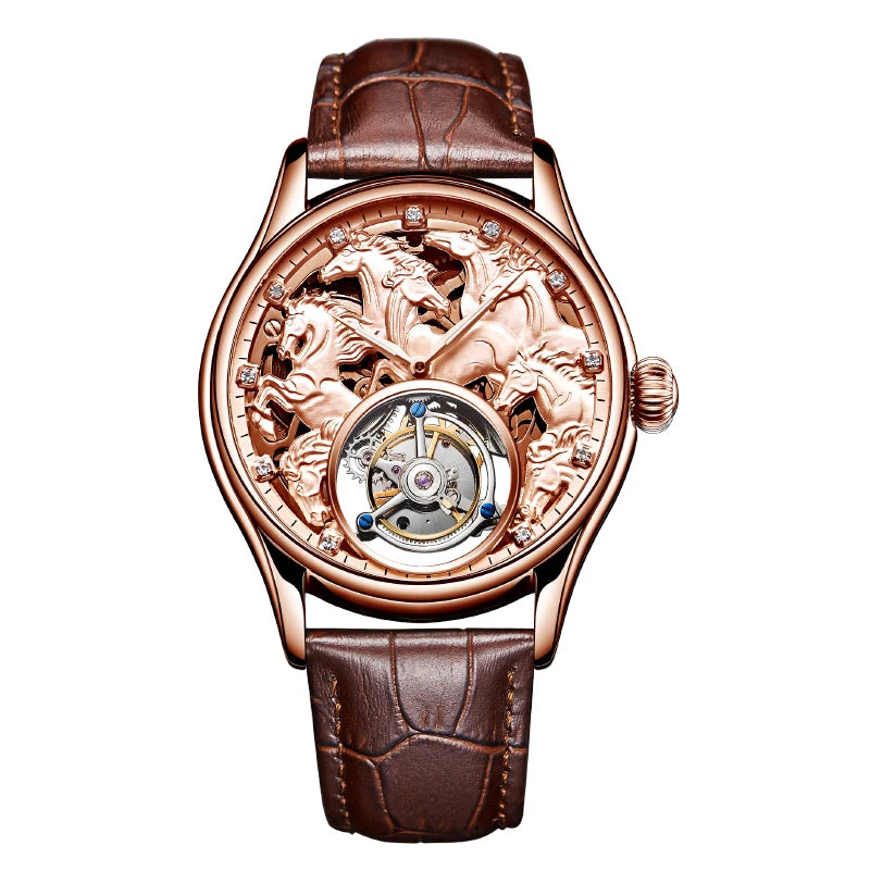 Classic Design 7007 Tourbillon Automatic Mechanical Watch Men Luxury Watch Manufacturer certified
