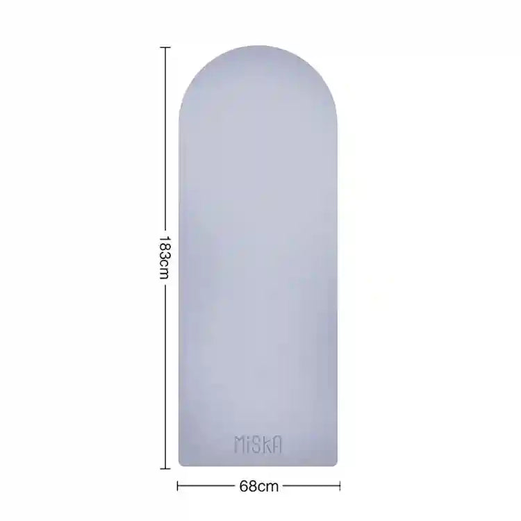 Eco Rubber Yoga Mat - Non-Slip 4.5mm Professional Fitness Pad Grey Blue 4.5mm Tidesmit