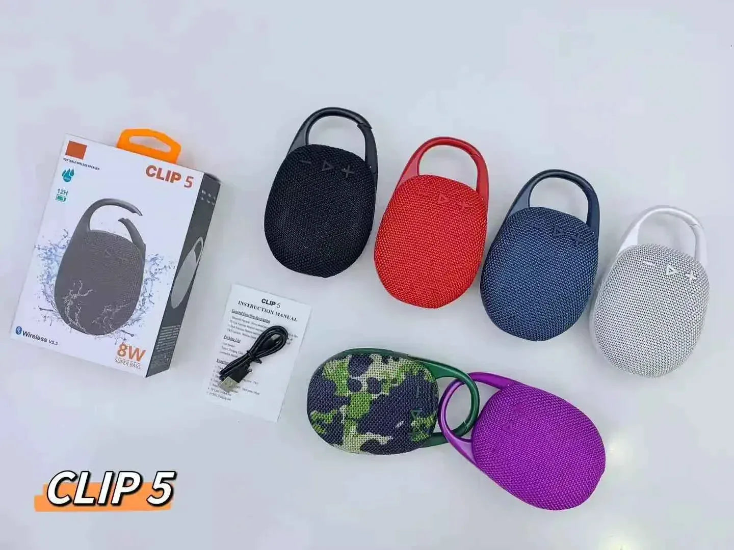 Portable Bluetooth Speaker with Carabiner, Waterproof 5W Audio My Store