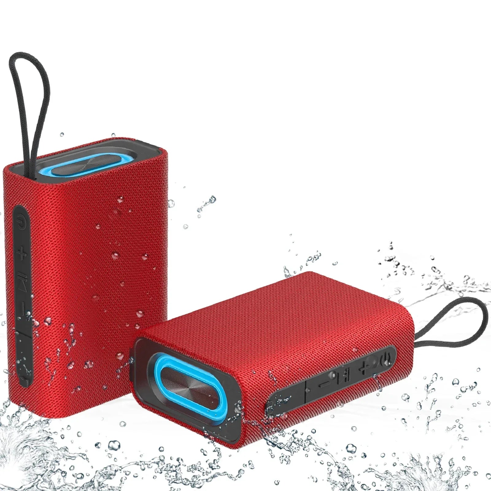 Portable Bluetooth Speaker | Waterproof Wireless Audio with Bass Boost Red My Store