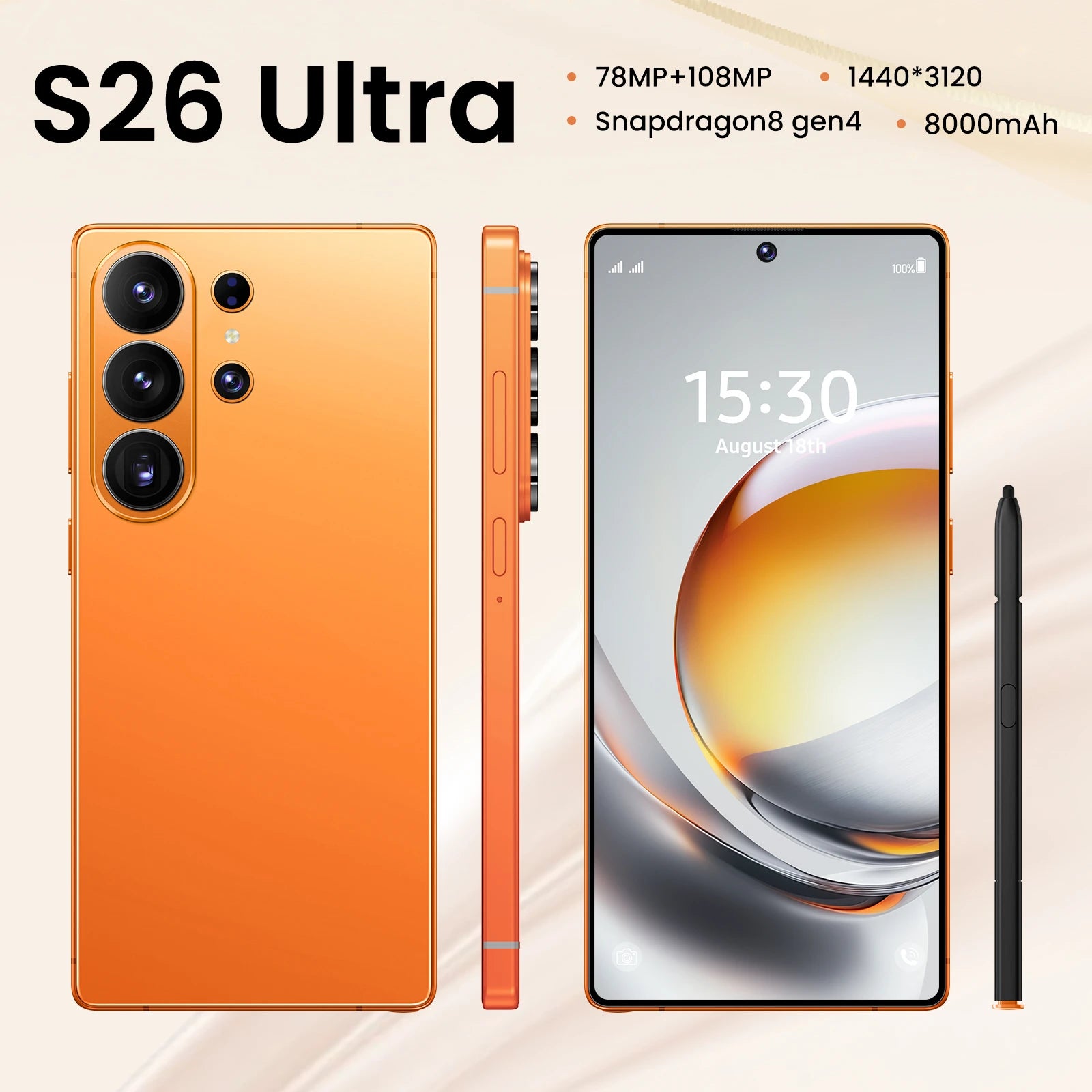 S26 ultra mobile phone Smartphones and Mobile Phones high-definition  The phone runs smoothly Clear screen display