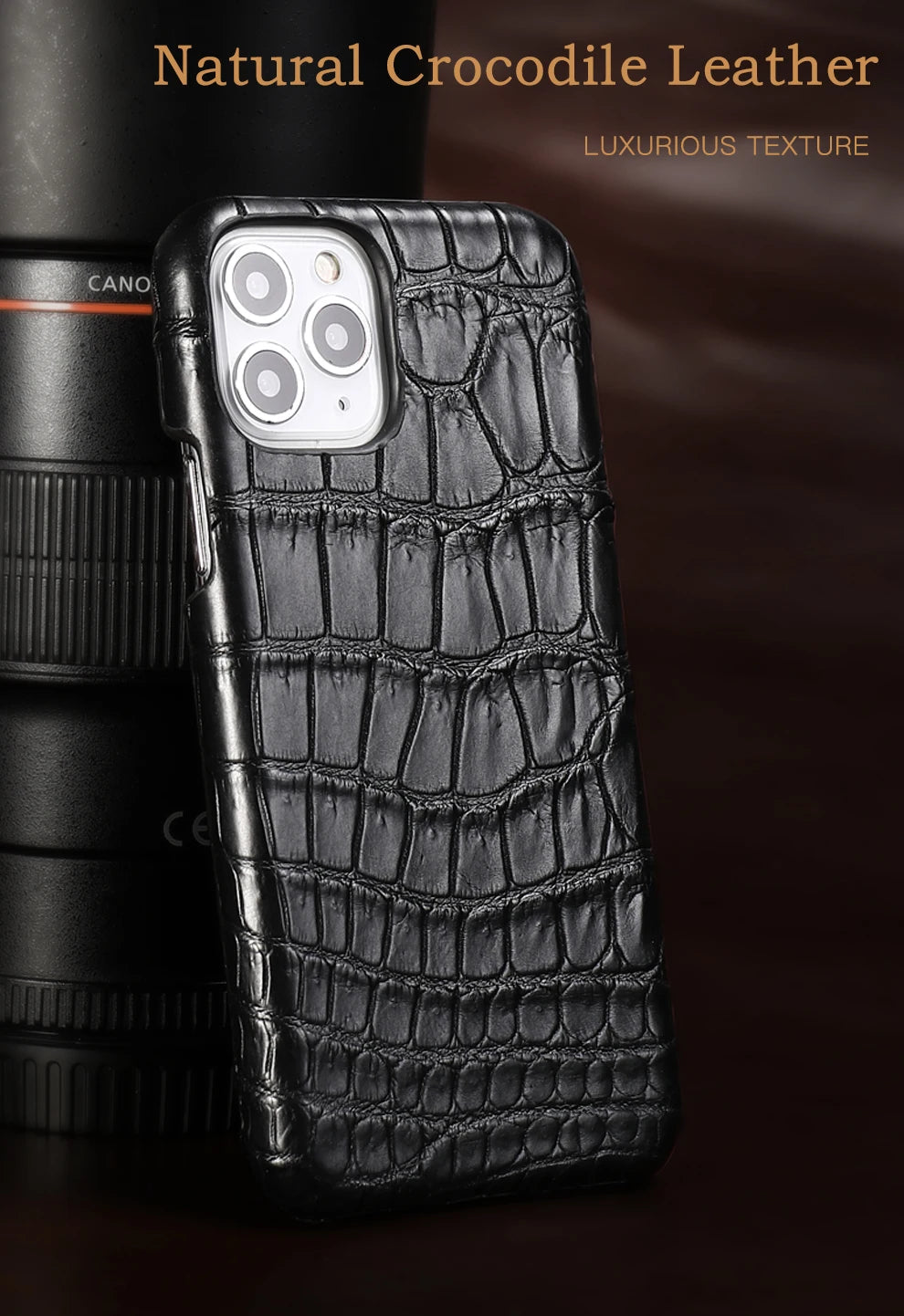 Crocodile Leather iPhone Case: Military-Grade Shock Protection Tidesmit