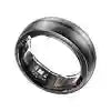 Black titanium smart ring with a smooth, domed outer surface for health and activity tracking.