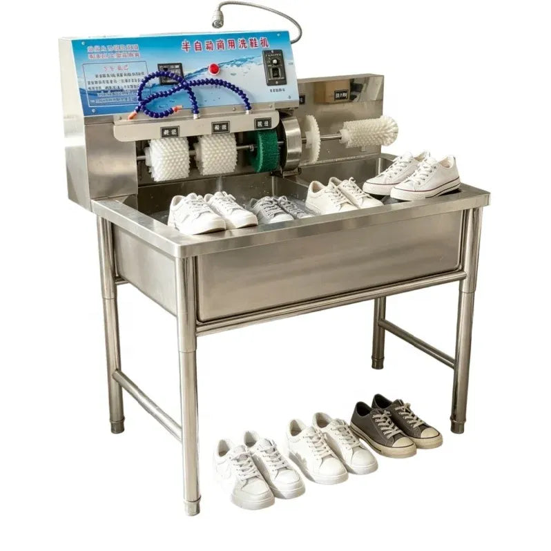 Professional Shoe Washer Dryer Combo Unit with Ozone Sanitizing for Laundry Shop Sneaker Cleaning