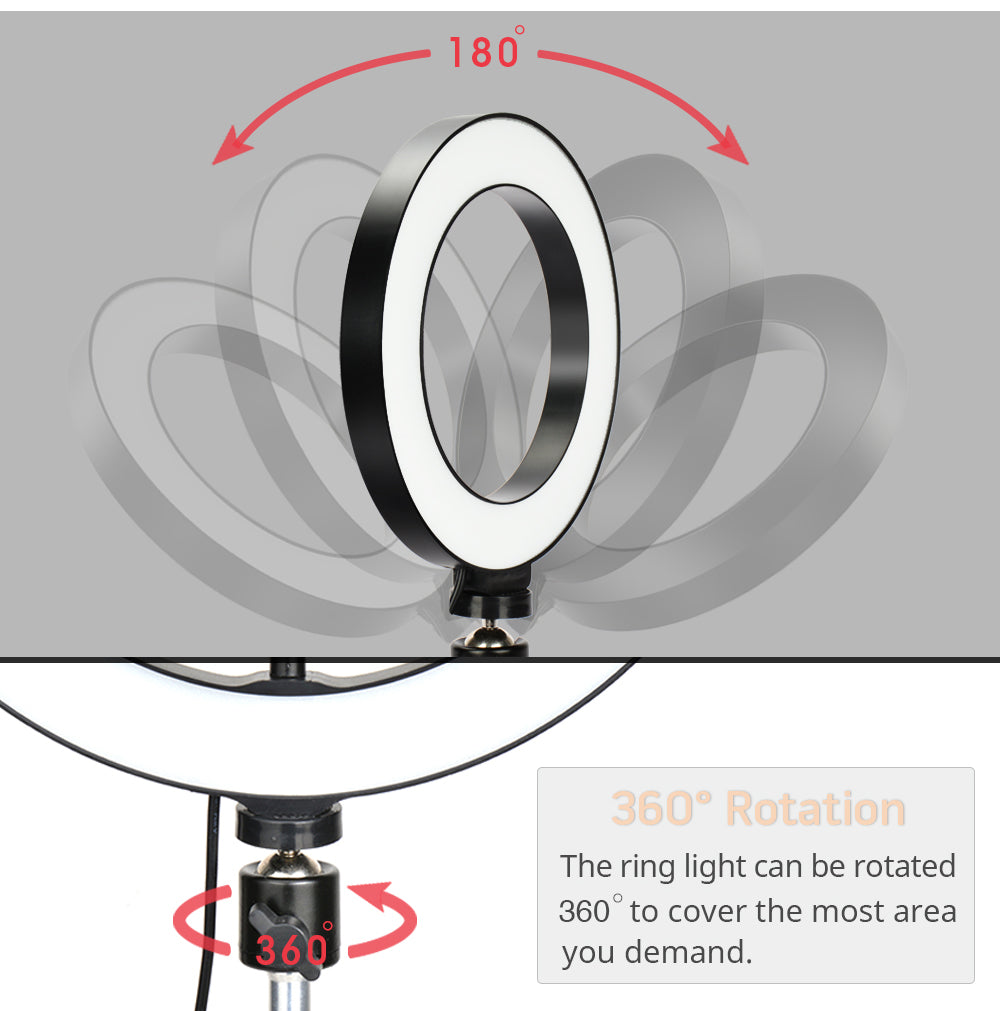 LED Ring Light with Tripod Stand for Live Streaming and Content Creation Tidesmit