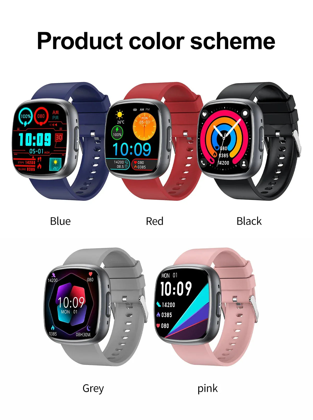 Smartwatch Fitness Tracker ET593 - Heart Rate Monitor, Sport Gray My Store