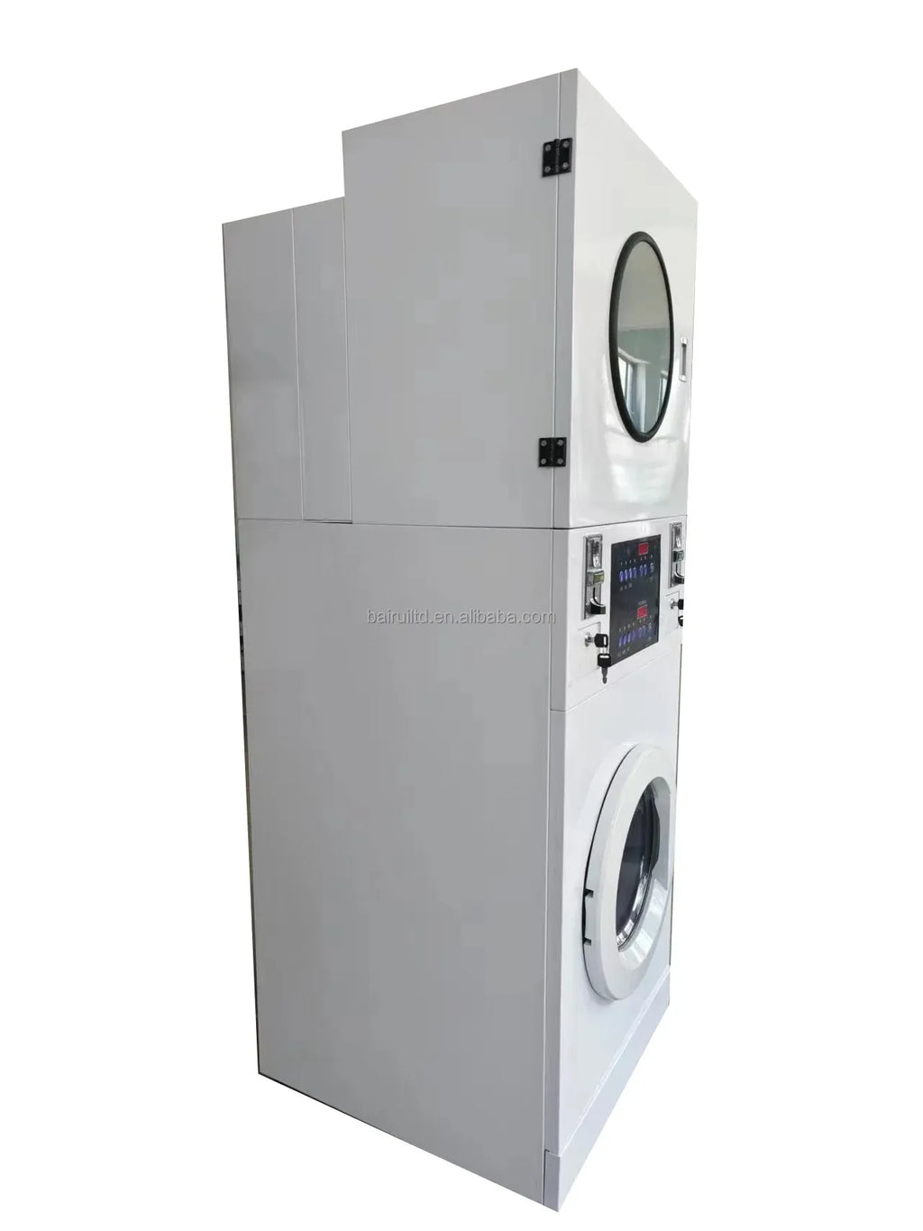 New Design Commercial Self Service Use Coin Operated Shoes Stack Washer and Dryer Machine