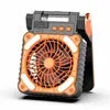 Portable Solar Fan & 5200mAh Power Bank | USB Rechargeable 9V USB Orange Tidesmit