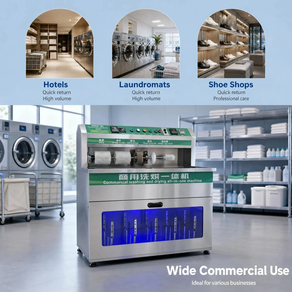 Automatic Commercial Shoe Washing Machine With Dryer Stainless Steel Shoe Cleaner Machine for Sneaker Cleaning Business