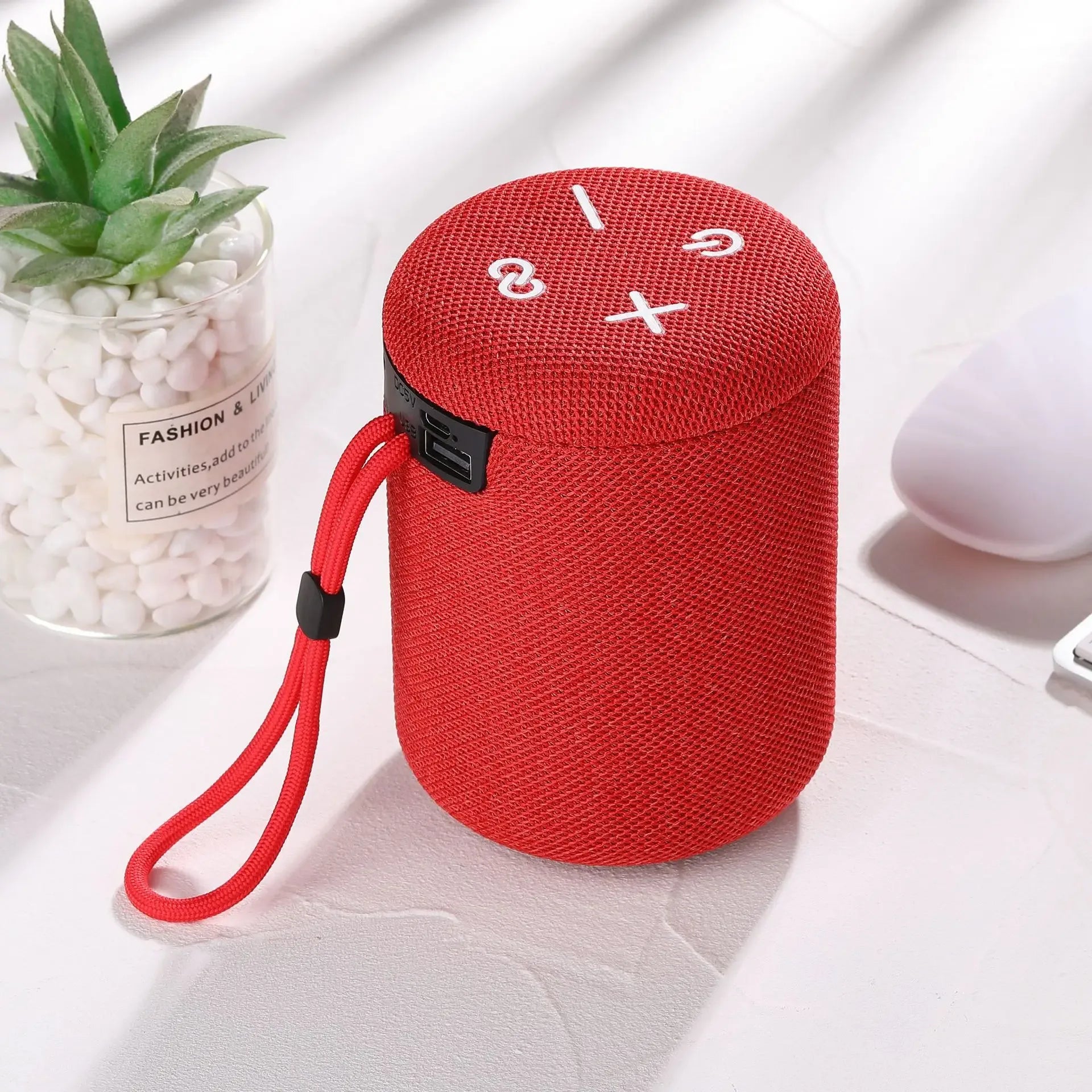 Portable Bluetooth Speaker 10W Bass - Waterproof Wireless Audio Red My Store