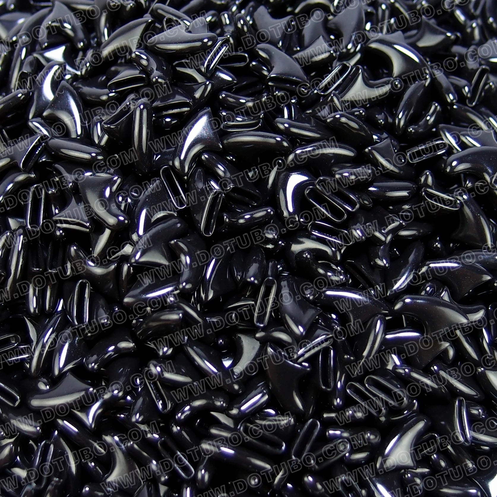 Black soft cat nail caps for scratch protection. 20-pack of feline claw covers in assorted sizes with adhesive glue.