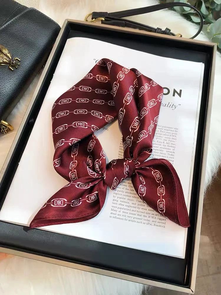 Fashion Foulard Luxury Brand Custom Digital Printing Square Silky Scarves Women 70X70Cm Bandana Scarf Foulard En Soie