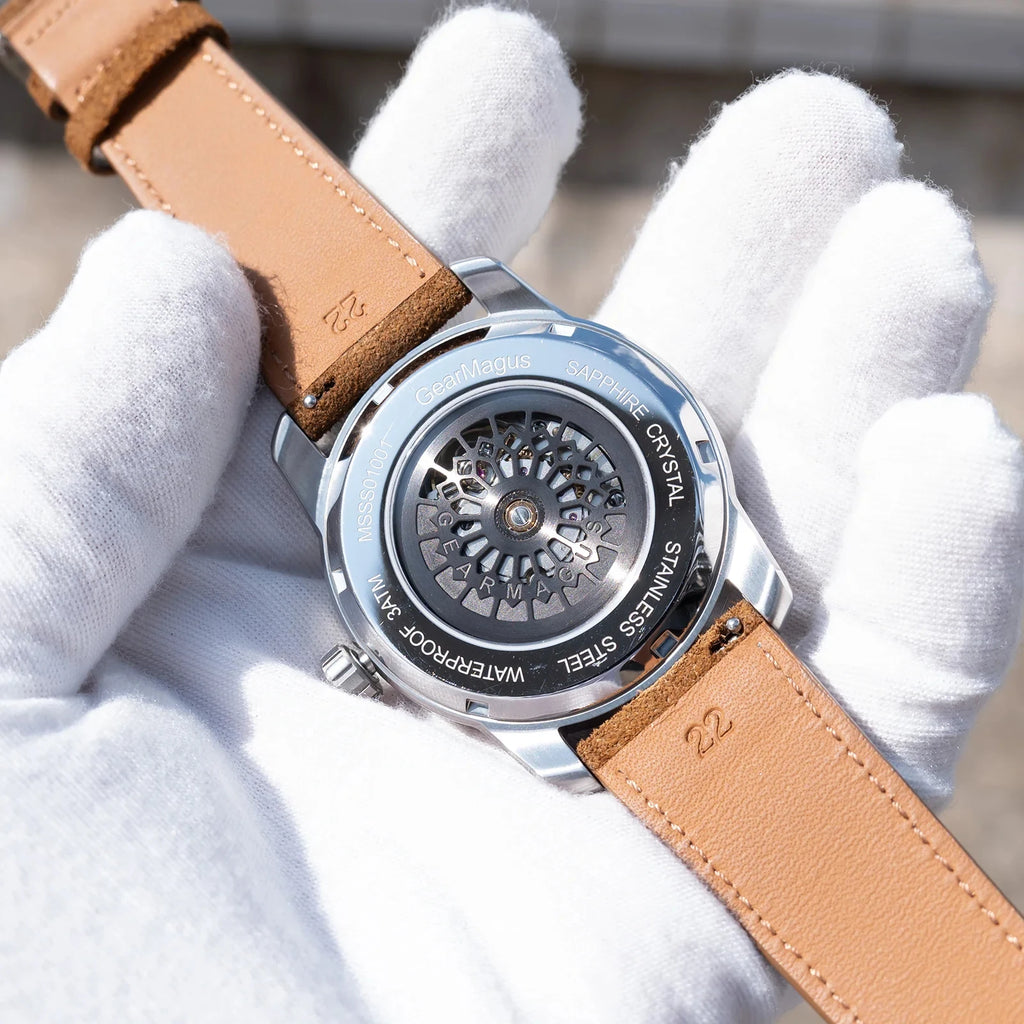 Racing Time Luxury Men Mechanical Wristwatch Sw200 Automatic Retrograde Design & Sapphire Luminous Carbon Fiber Dial Watches