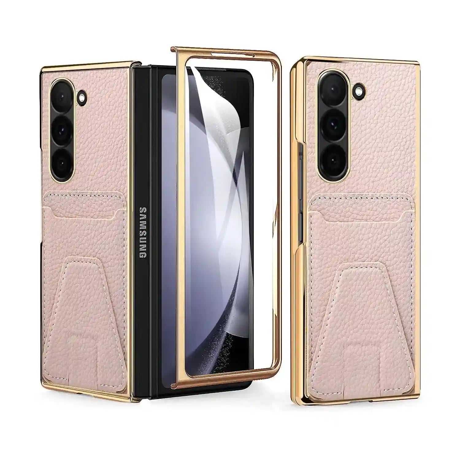 Samsung Galaxy Z Fold 6 Leather Case & Tempered Glass Screen Protector Tidesmit