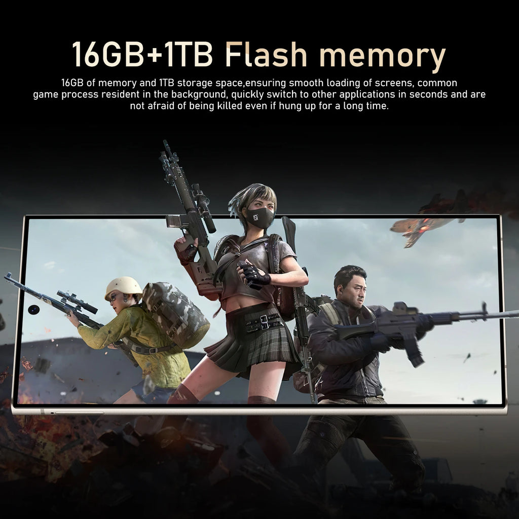 S24 Ultra 7.3 Inch 5G Smartphone with 108MP Camera 16GB RAM 1TB Storage and High Resolution OLED Display