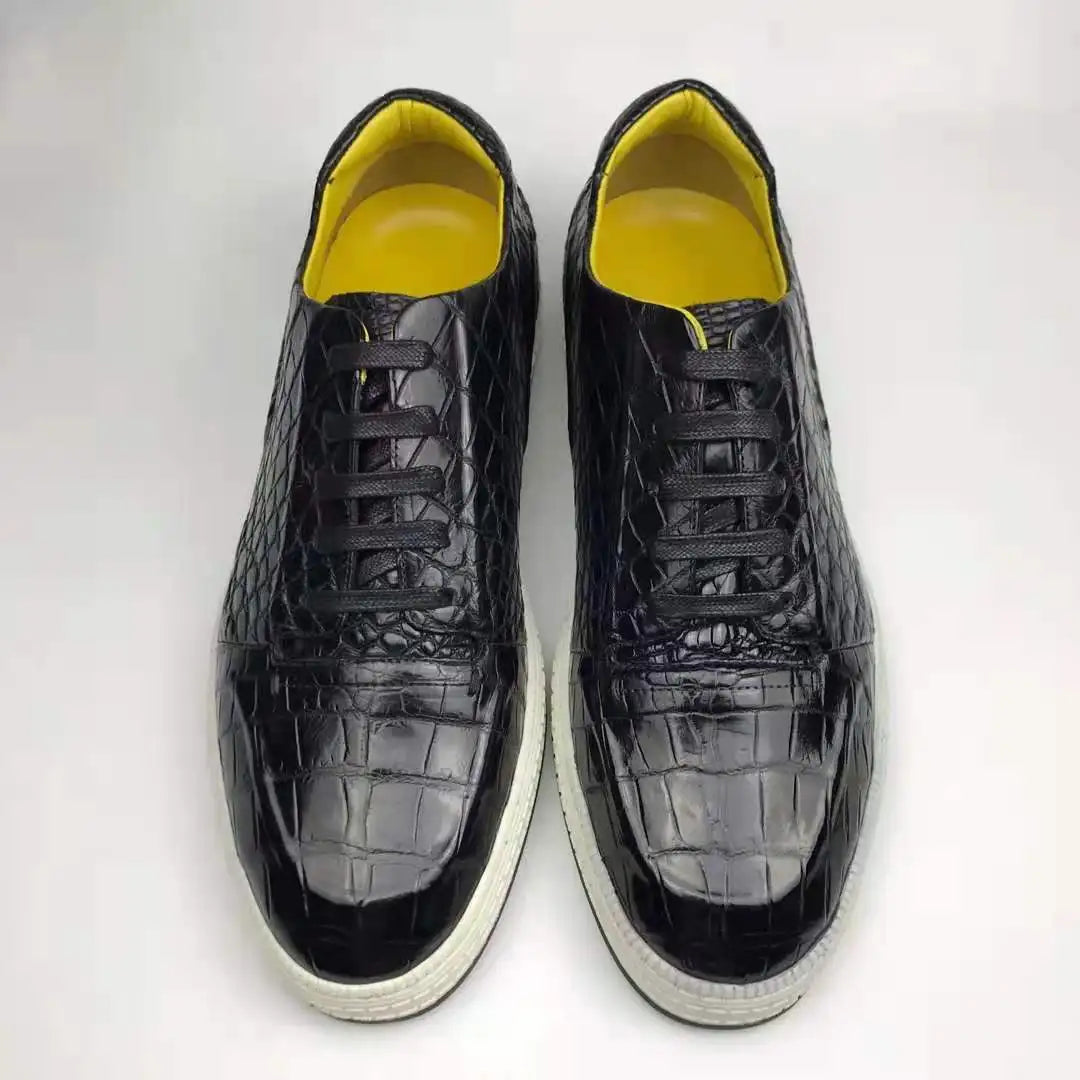 Custom Luxury Shoes Men Hot Selling Alligator Shoes for Men Chic Fashionable Genuine Crocodile Leather Men Shoes