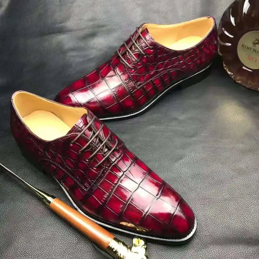 Genuine Crocodile Leather Dress Oxford Leather Shoes for Men Custom Handmade Luxury Leather Shoes Men Business Dress Shoes Men