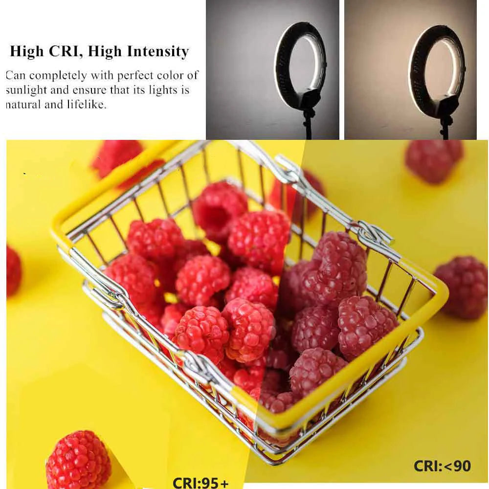 18-Inch Ring Light With Tripod Stand - Dimmable LED Studio Kit Tidesmit