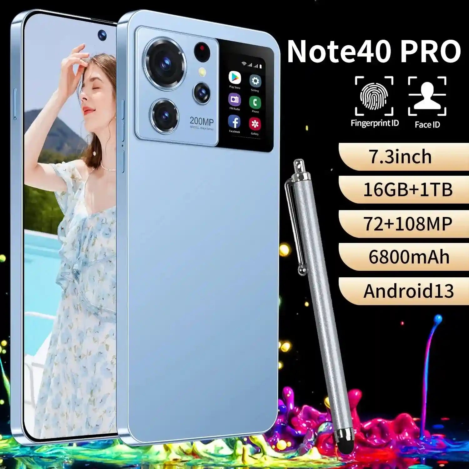 Tecno Camon 20 Pro Case with Screen Protector - Slim Military-Grade Blue Tidesmit