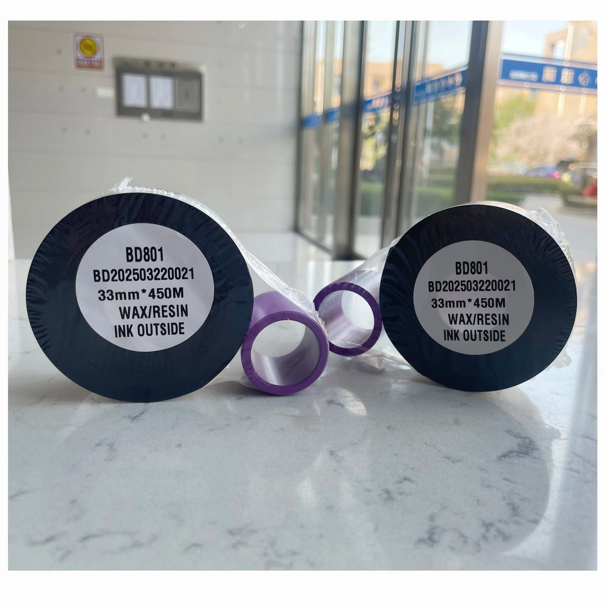 33mm*450M TT0 Intelligent Coding Machine Ribbon New Inkjet Printer Ink Heat Transfer Printing Ribbon for Carbon Tape TTO