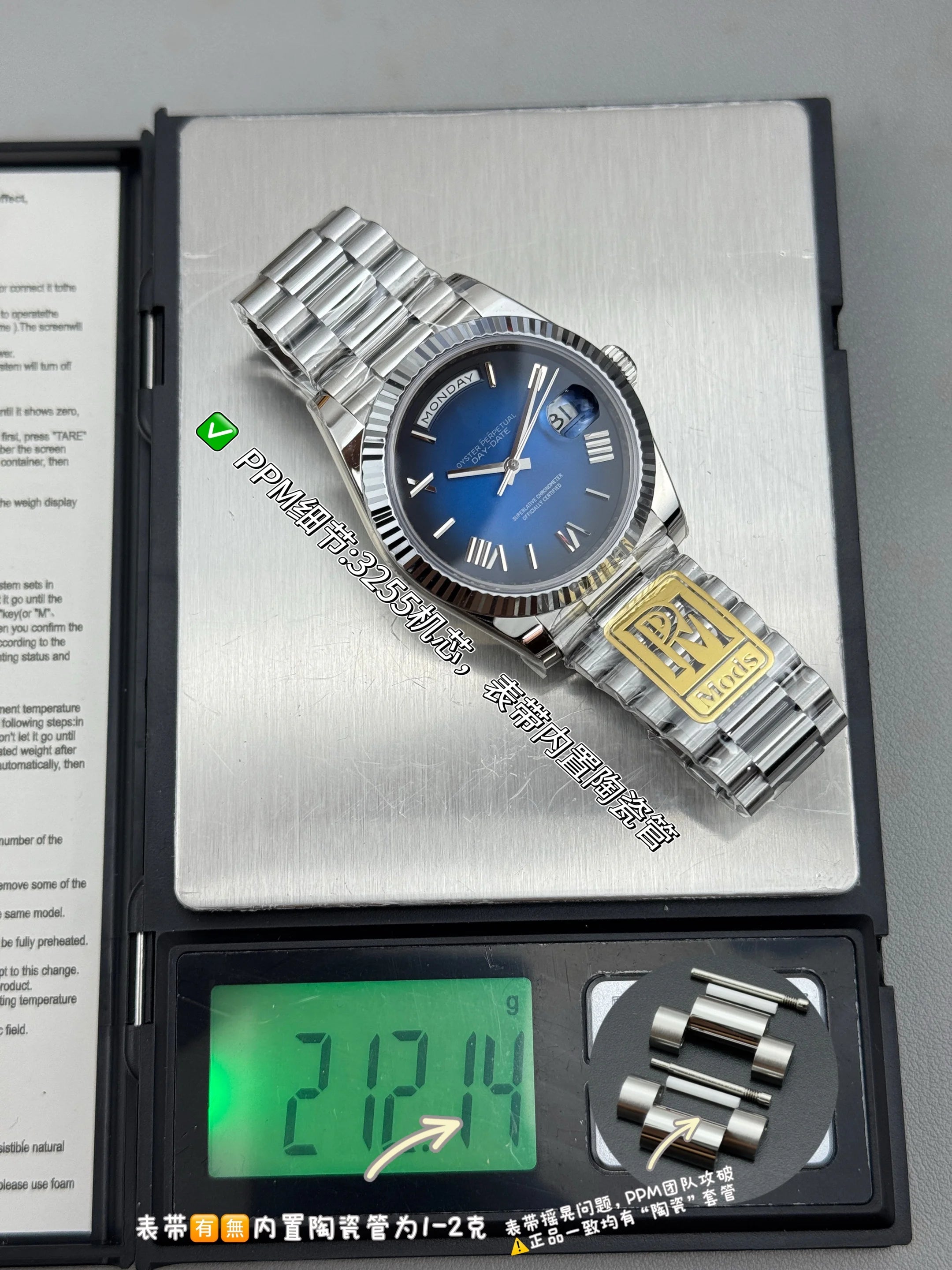 Super Quality Waterproof Mechanical Watch 41mm PPM Factory 904L Steel 3255 Movement 228238 Weighted 208g Green Watch President