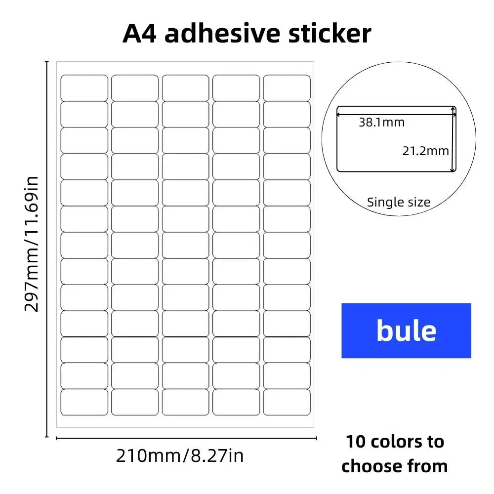 65 Grids A4 Glossy Copperplate Paper Barcode Shipping Label Sheet - Angle/Detail 4