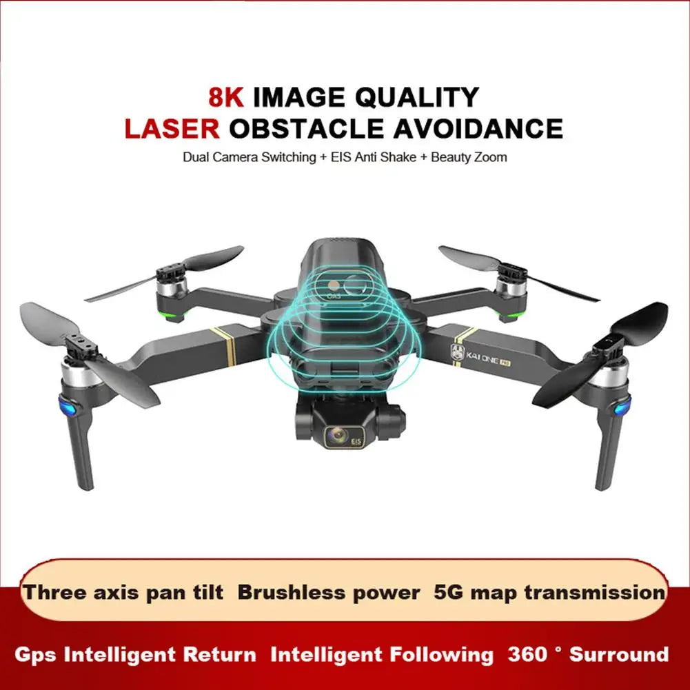 8K GPS Camera Drone with Obstacle Avoidance & Brushless Motor Tidesmit