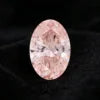 Intense pink oval lab-grown diamond with faceted sparkle