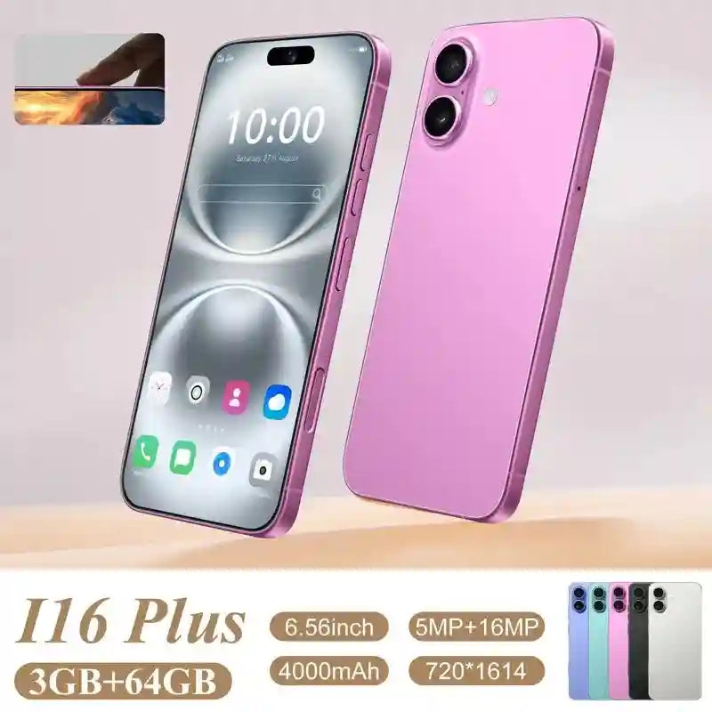 Android I16 Plus 5G Smartphone, 64GB, Dual SIM Unlocked - Tidesmit Tidesmit
