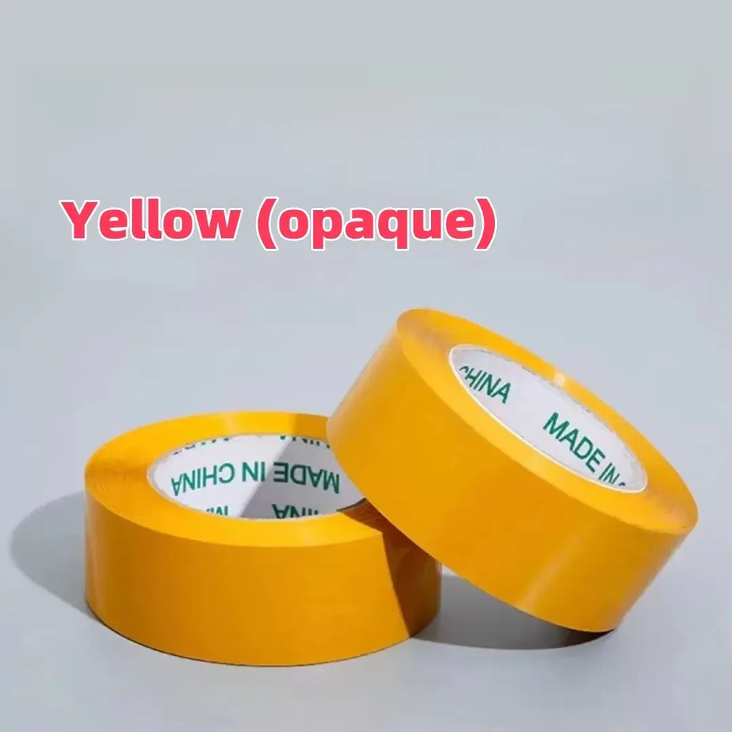 Opaque yellow packing tape rolls, self-adhesive carton sealing tape
