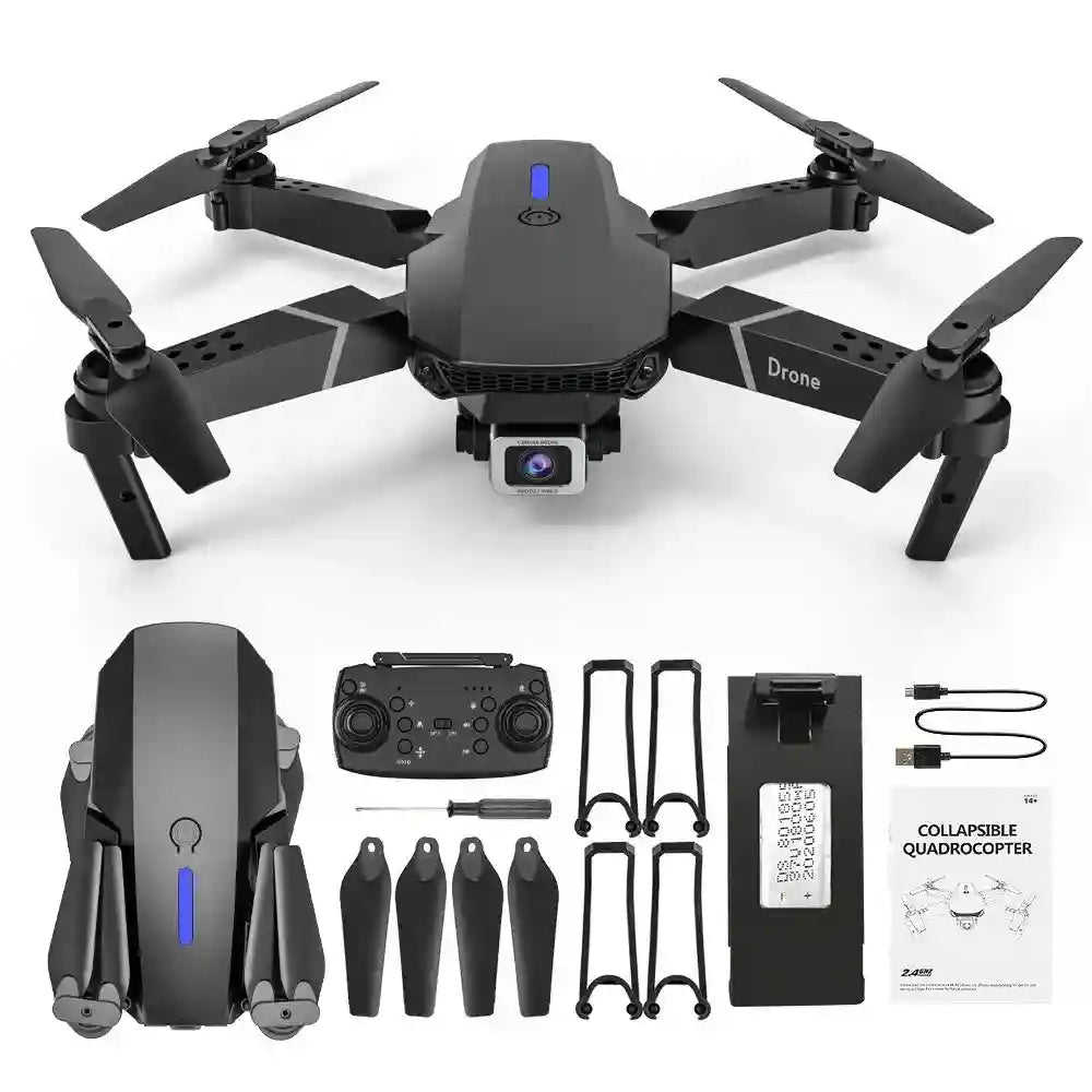 E88 4K UHD Camera Drone - Foldable GPS Quadcopter for Beginners Tidesmit